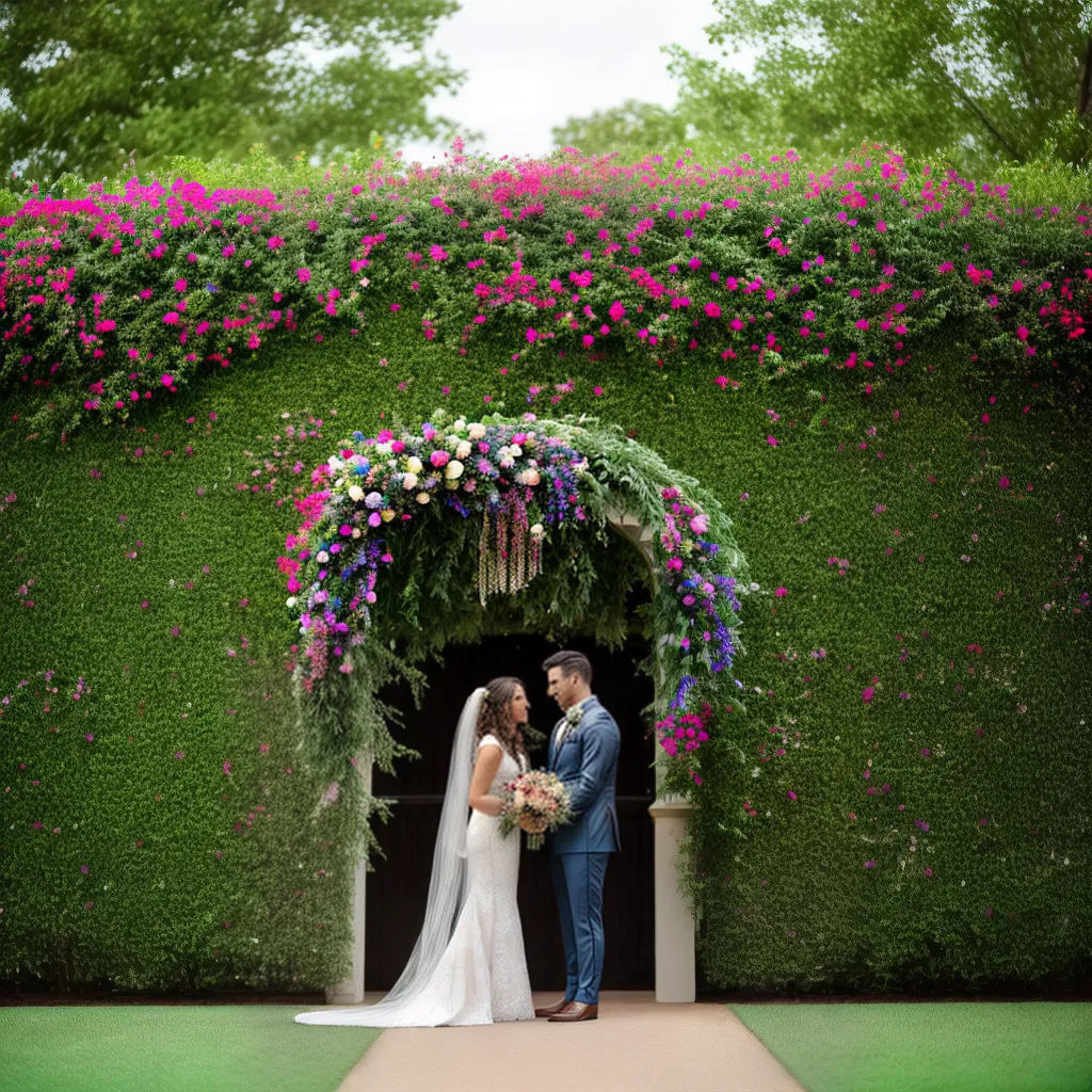 casamento local flores parede romantico