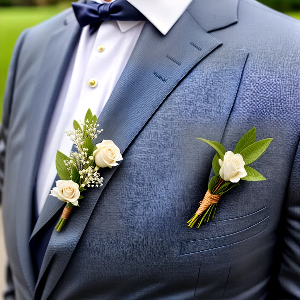 boutonniere rosas brancas lapela noivo