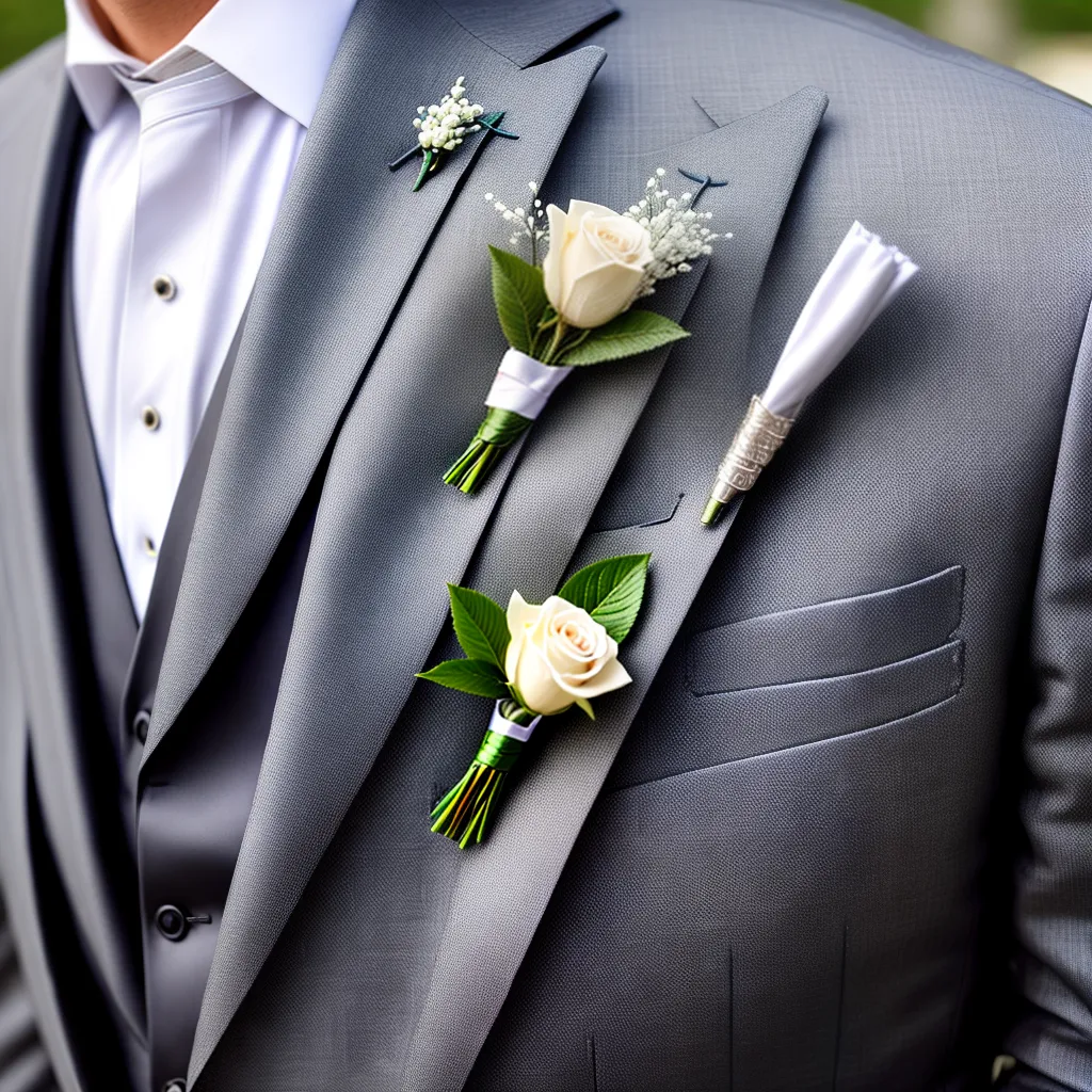 boutonniere rosas brancas noivo 1