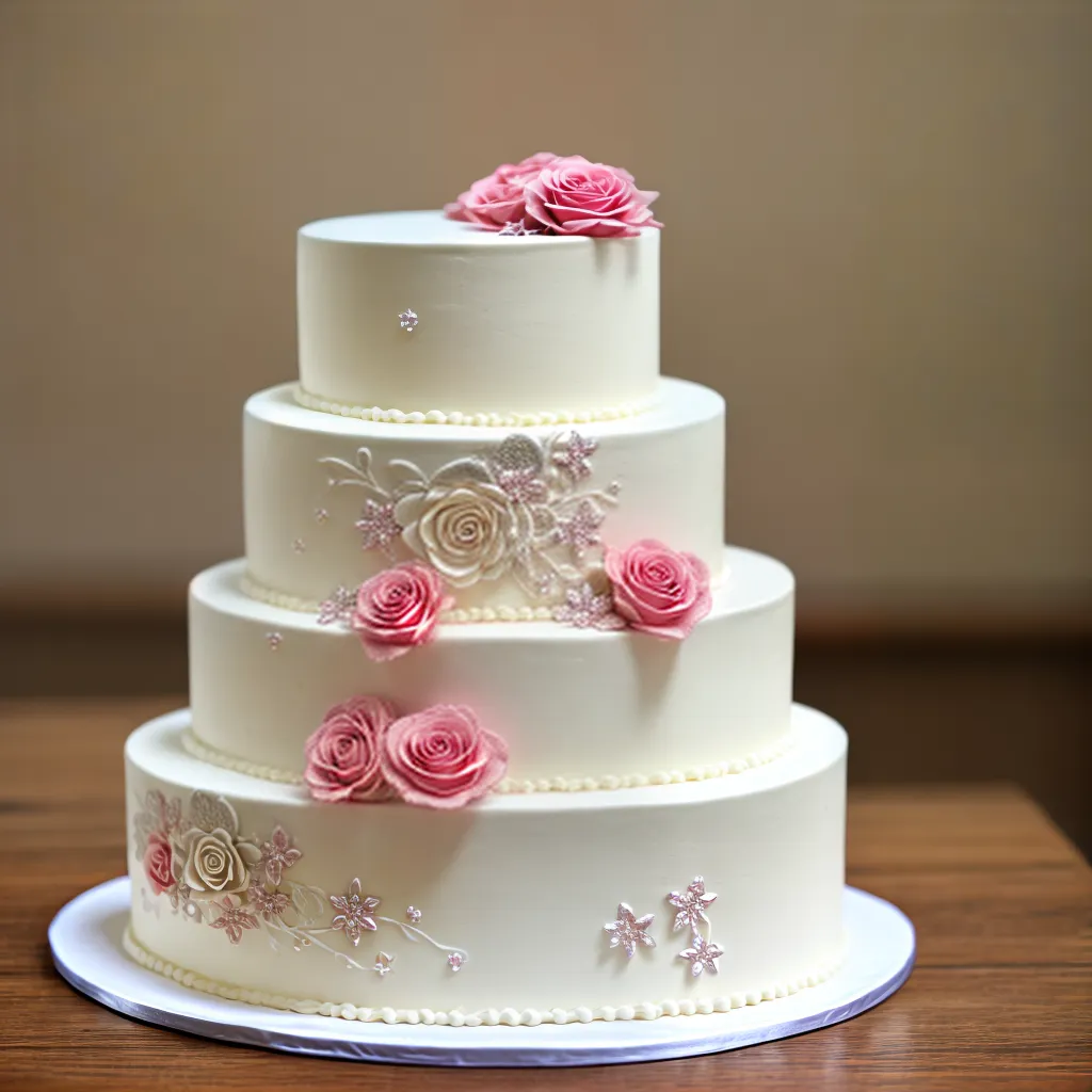 bolo casamento tres andares flores acucar 3