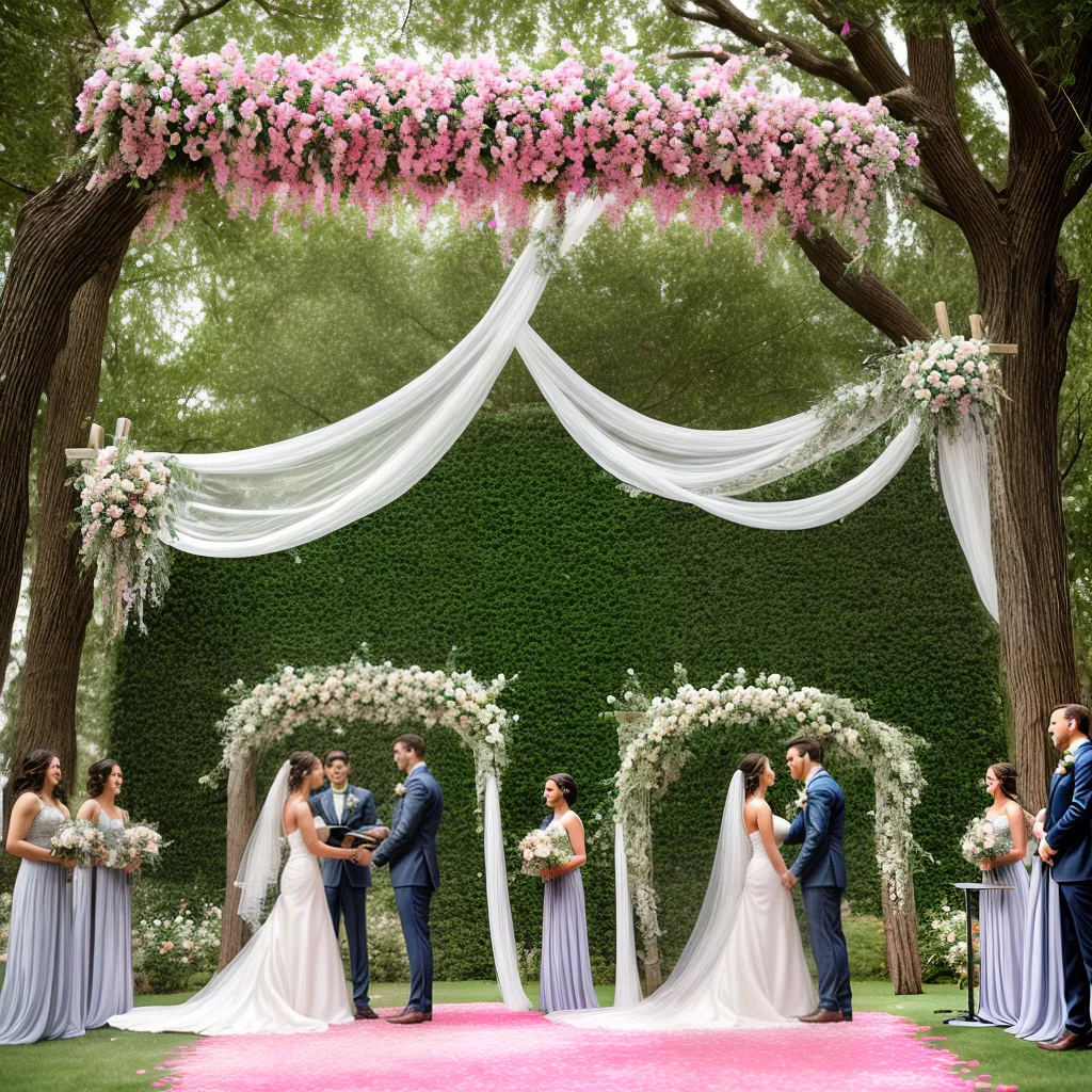 casamento decoracao aerea flores cascata