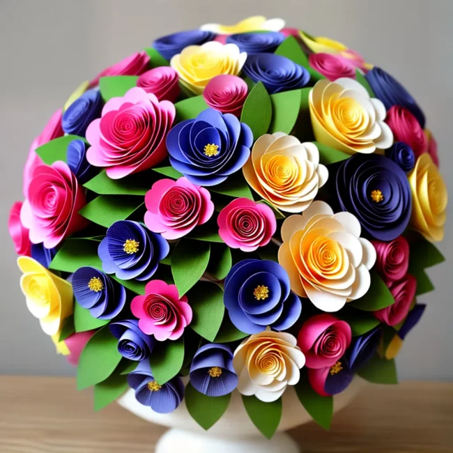 flores papel casamento decoracao