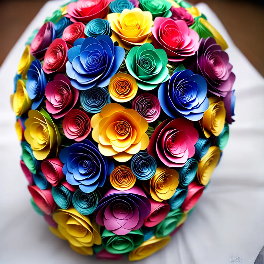 buque flores papel casamento romantico