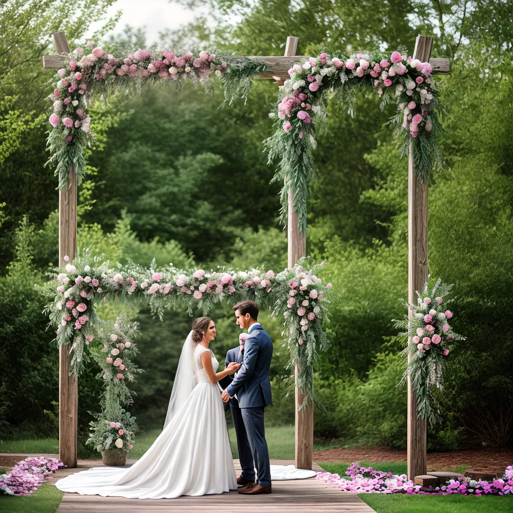 casamento ar livre arco flores rustico 1