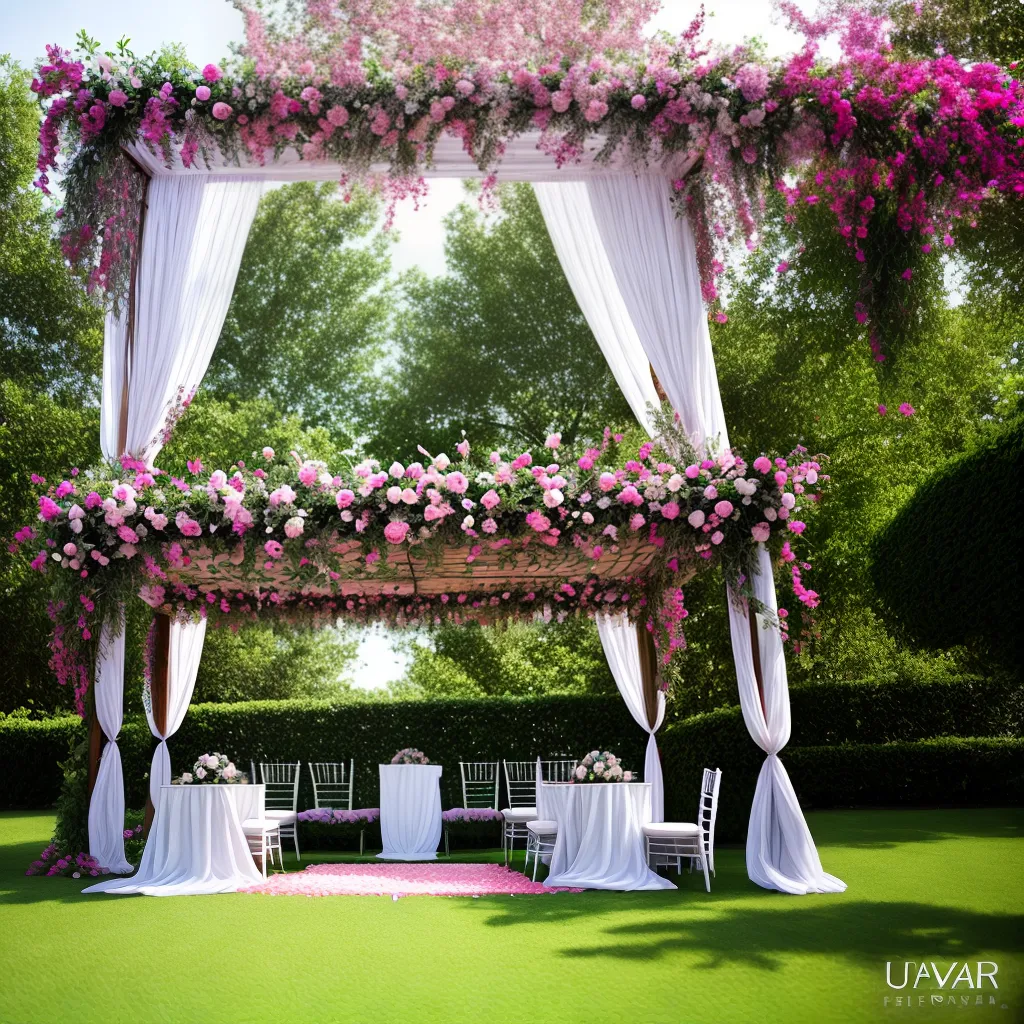 casamento ao ar livre pergola flores pendentes