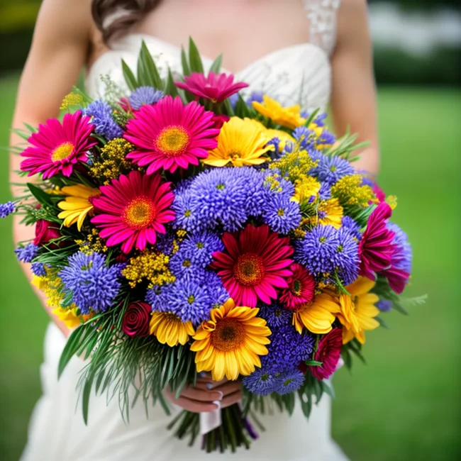 buque flores vibrantes casamento tematico