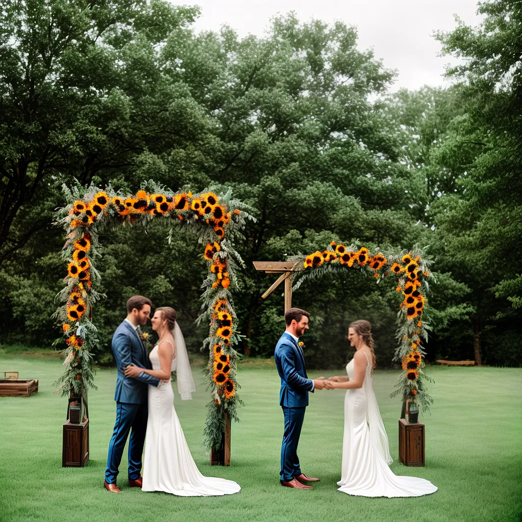 casamento campo arco flores coloridas