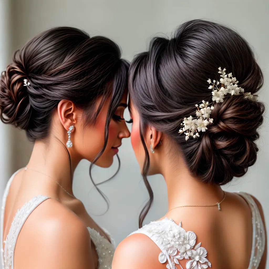 penteado noiva flores brancas
