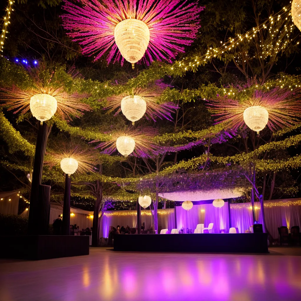 casamento recepcao flores luzes magia