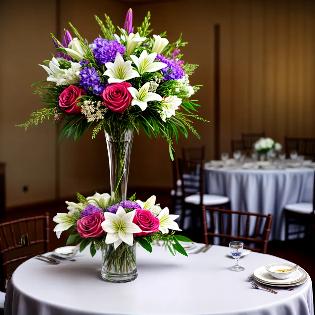 mesa casamento flores rosas lirios
