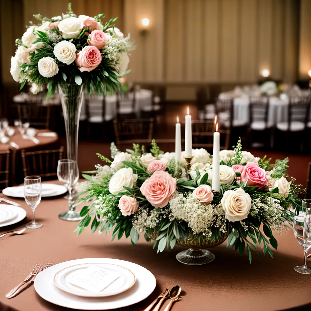mesa casamento arranjo floral romantico