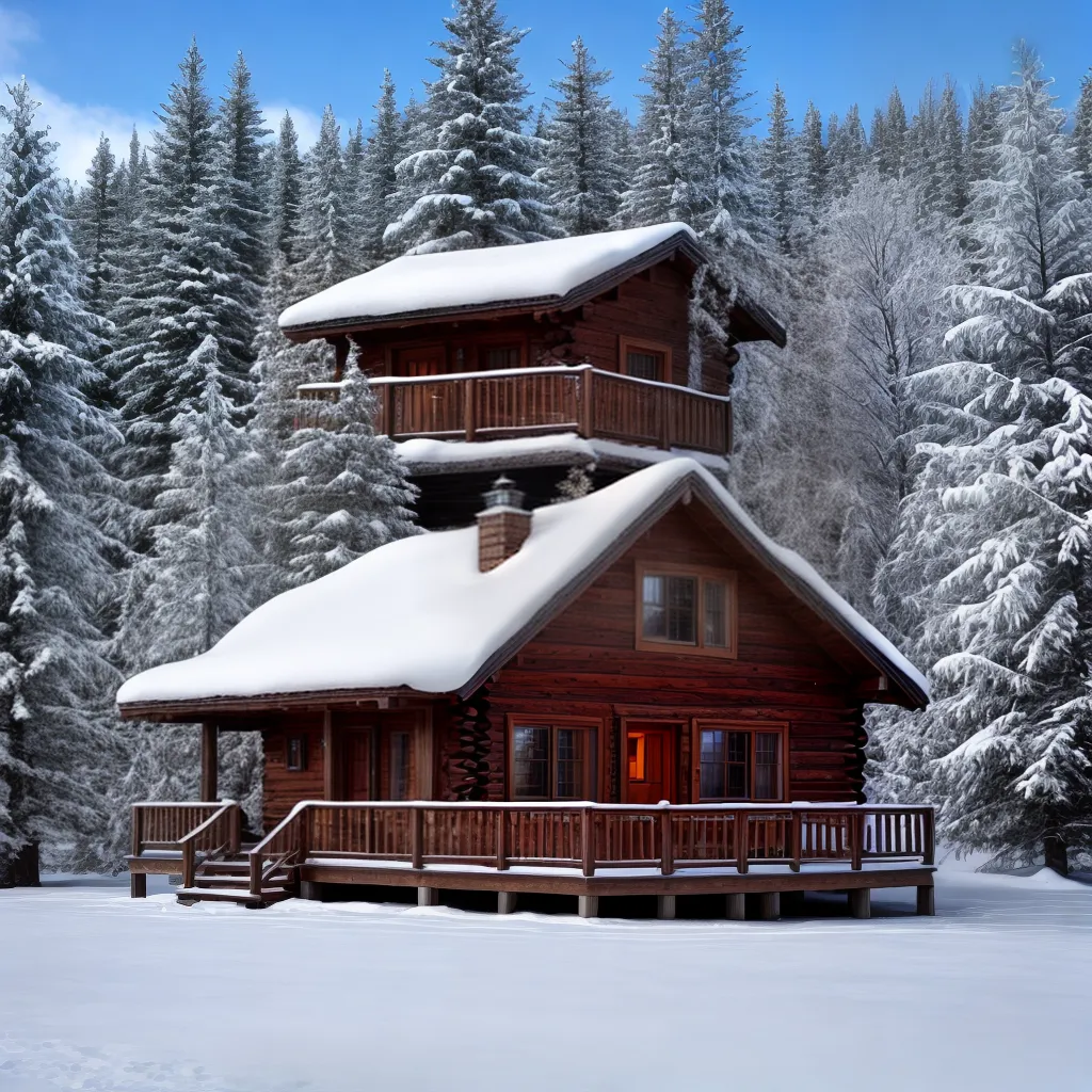 montanha neve cabana rosas brancas
