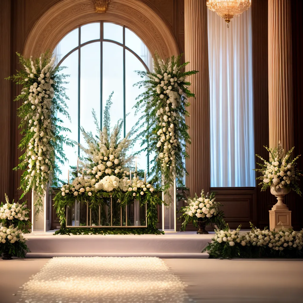 decoracao altar floral casamento