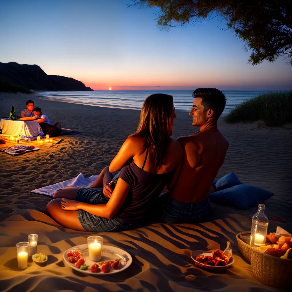 casal praia por do sol luzes romantico casal praia por do sol luzes romantico