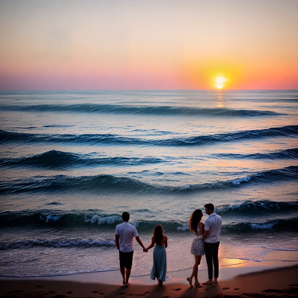 casal praia por do sol amor 5