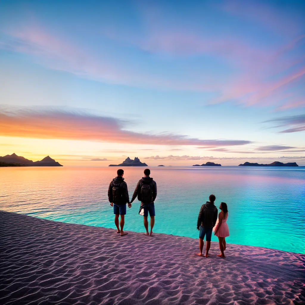 casal praia romantico por do sol bora bora