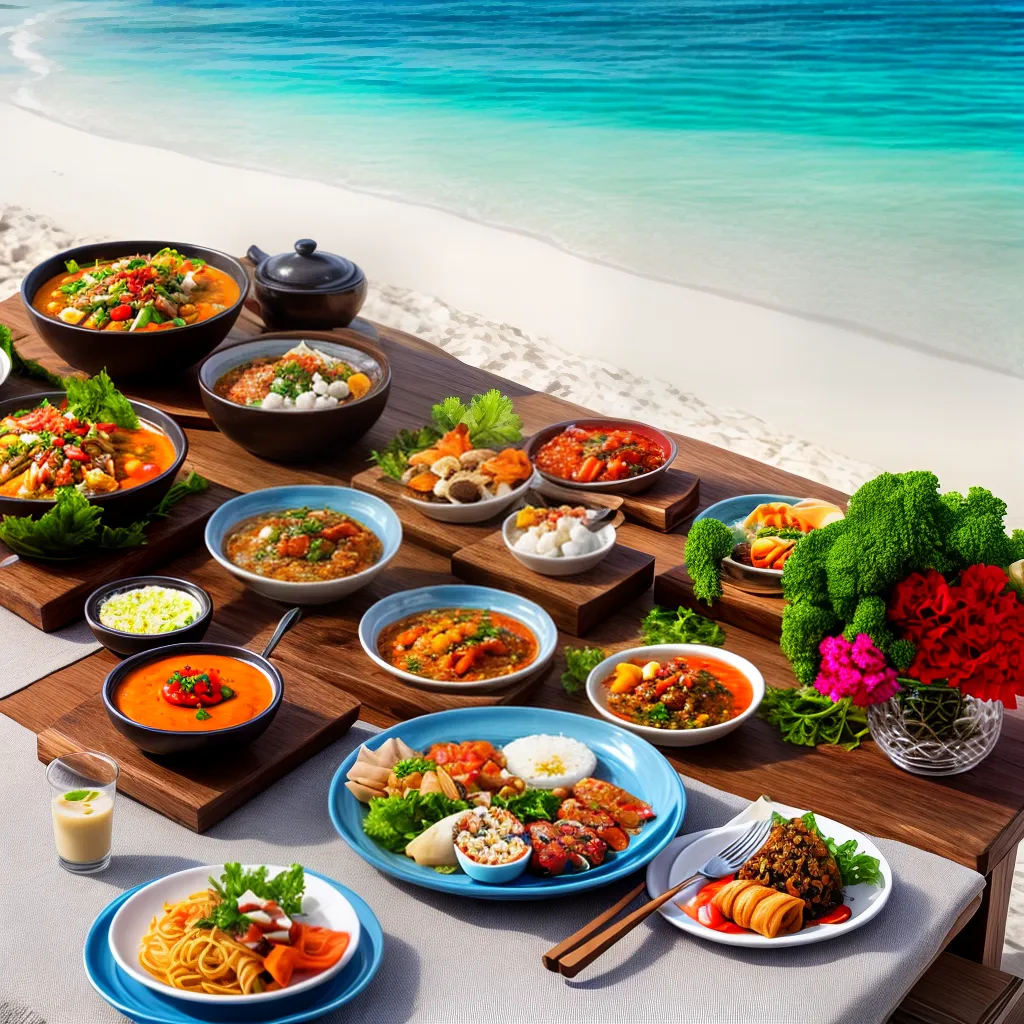 mesa praia gastronomia mundial