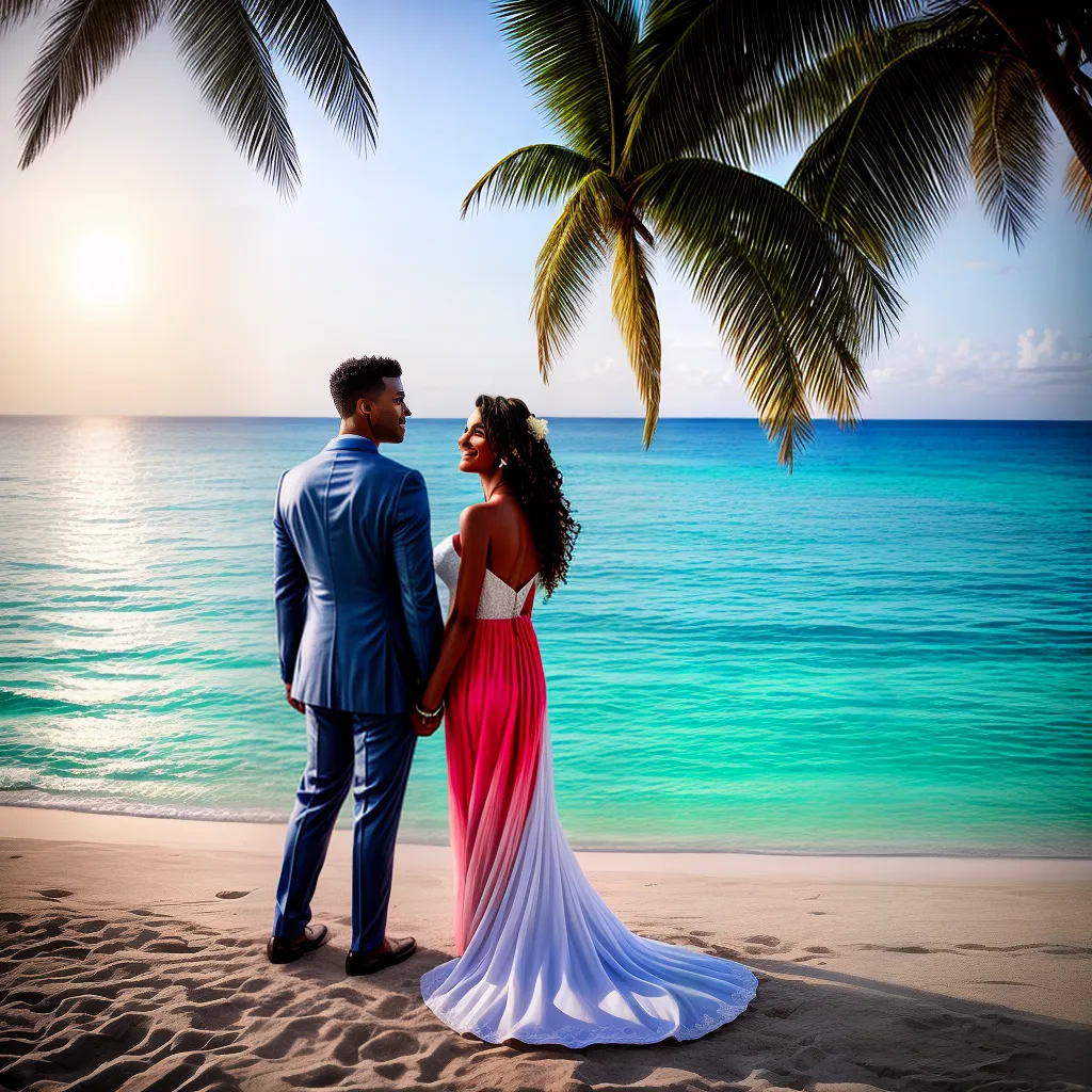 casal praia por do sol lua de mel 1