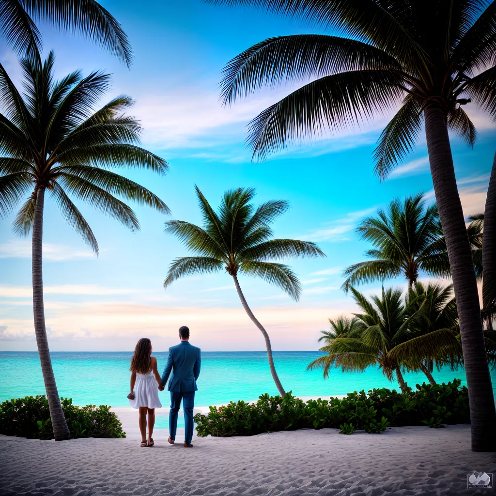 casal praia por do sol lua de mel 2