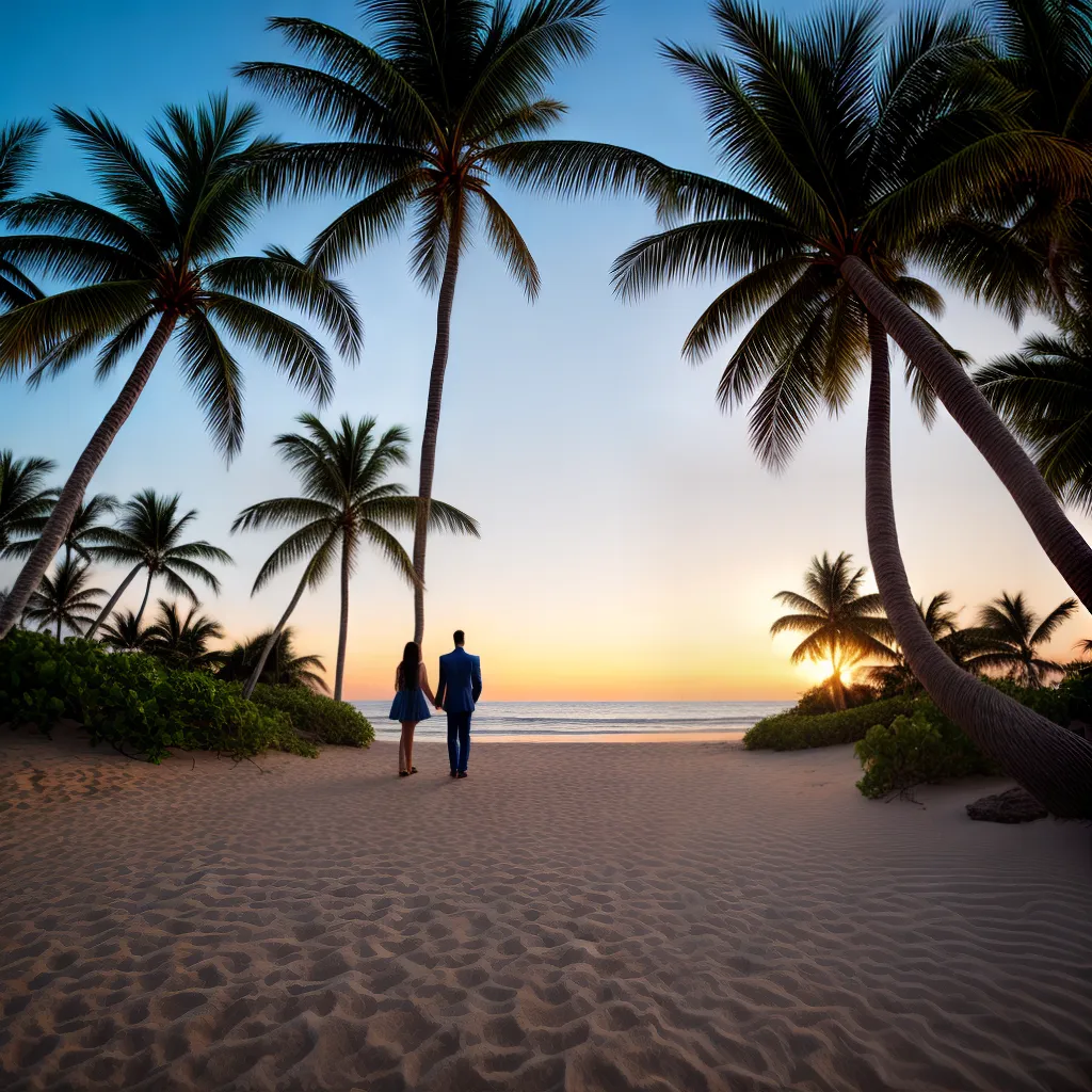 casal praia por do sol lua de mel 3