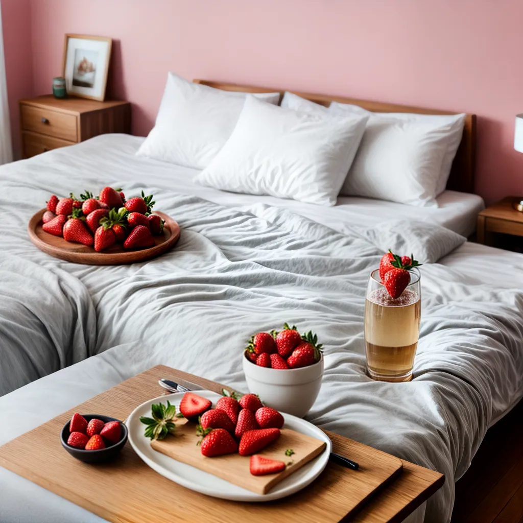 quarto romantico petala vela champagne
