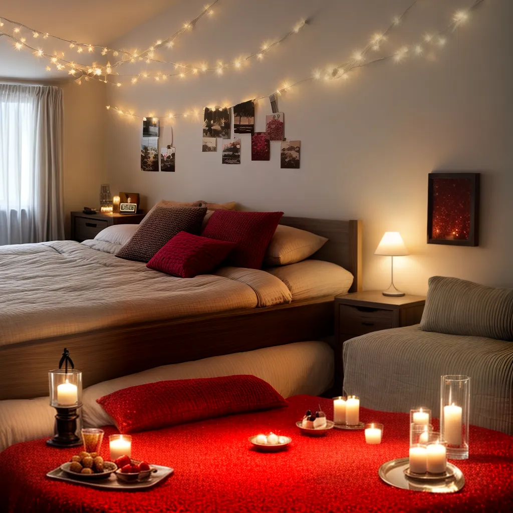 quarto romantico rosas luzes fadas