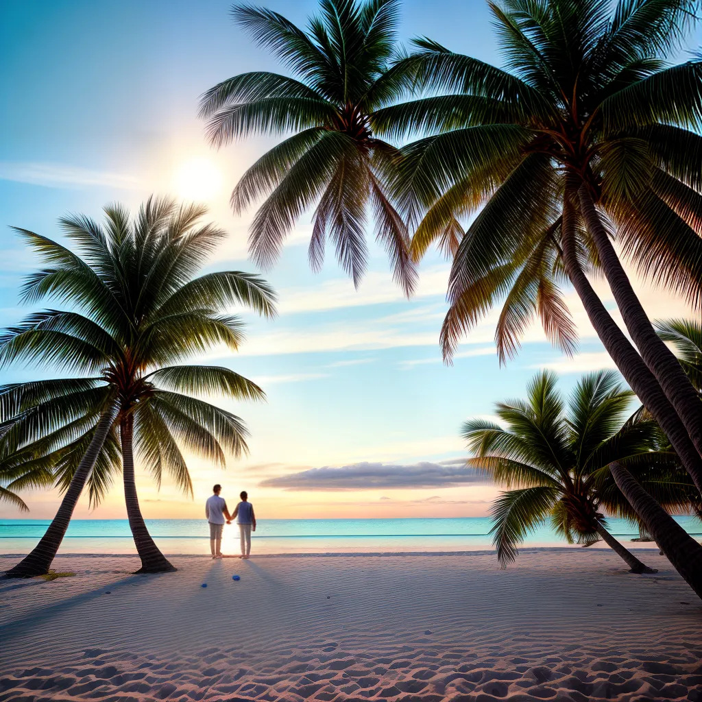 praia areia branca agua turquesa casal 1