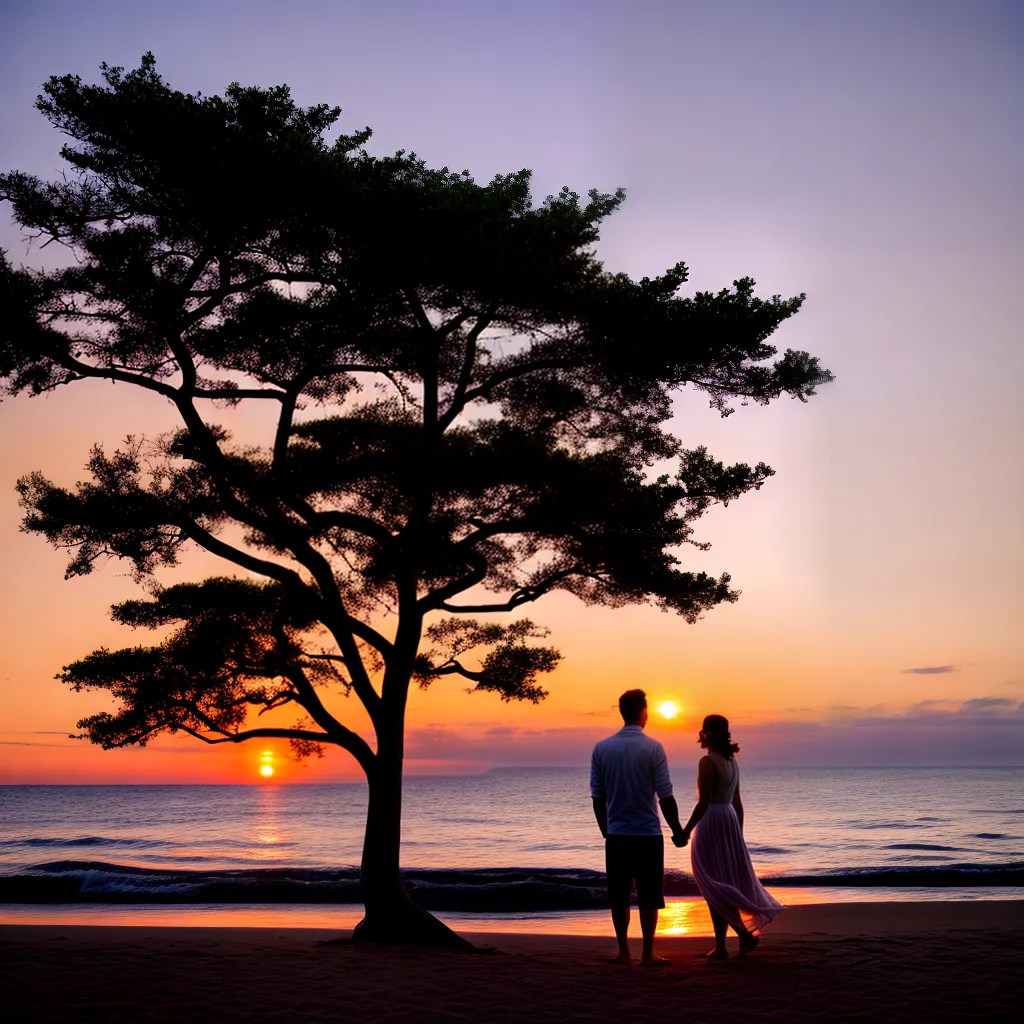 casal praia por do sol amor 8
