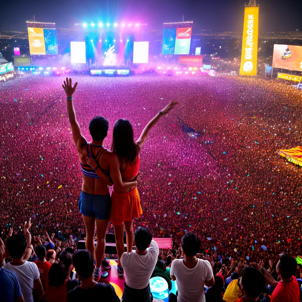 casal festival musica luzes multidao