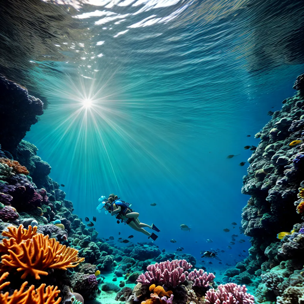 mergulho casal recife coral aventura