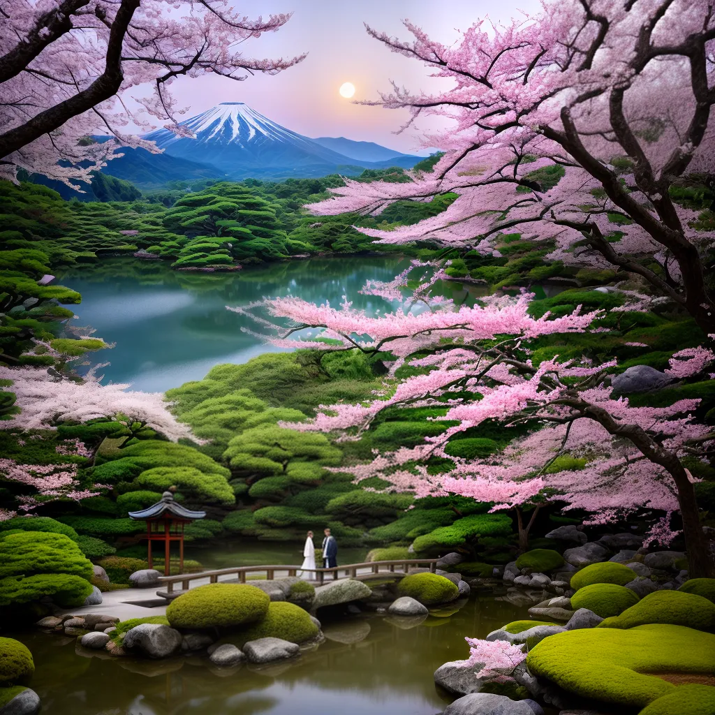 lua jardim japones casal kimonos