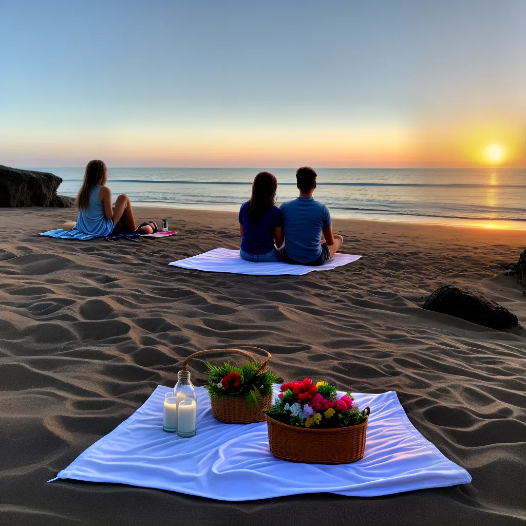 praia por do sol casal decoracao minimalista