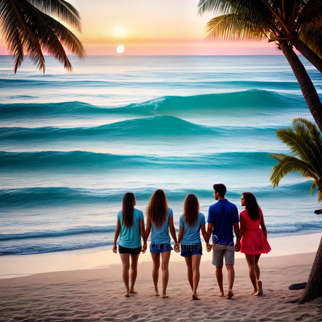 por do sol praia tropical casais LGBTQ