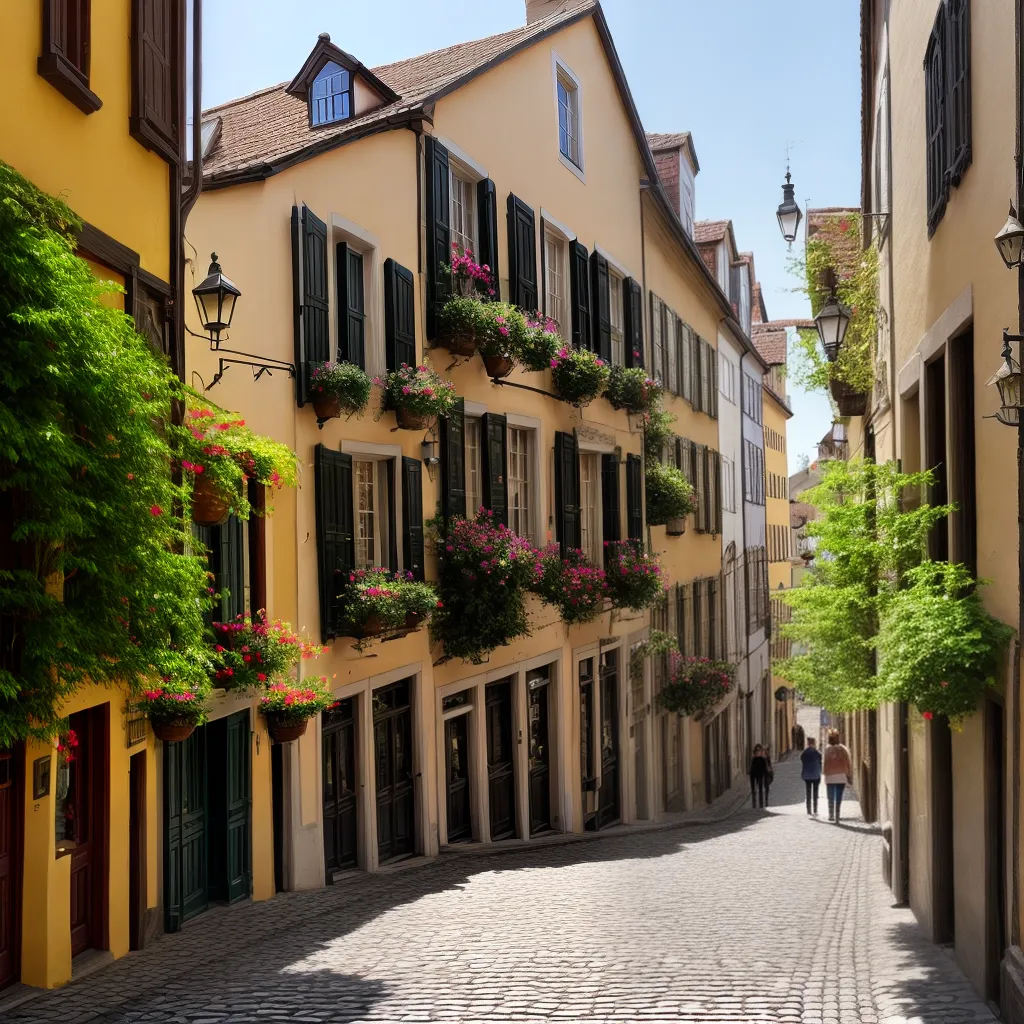 rua pedras coloridas vila europeia rua pedras coloridas vila europeia