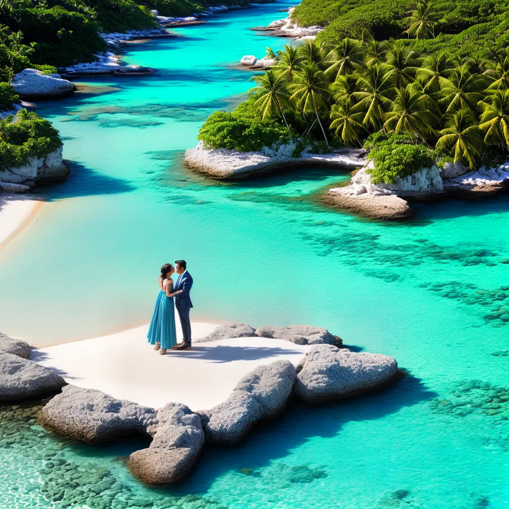 casal praia areia branca aguas turquesa 4