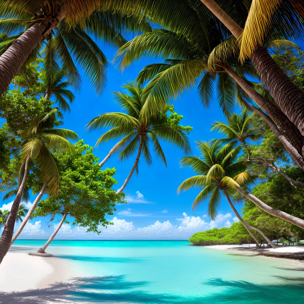 praia tropical aguas cristalinas casal caminhando