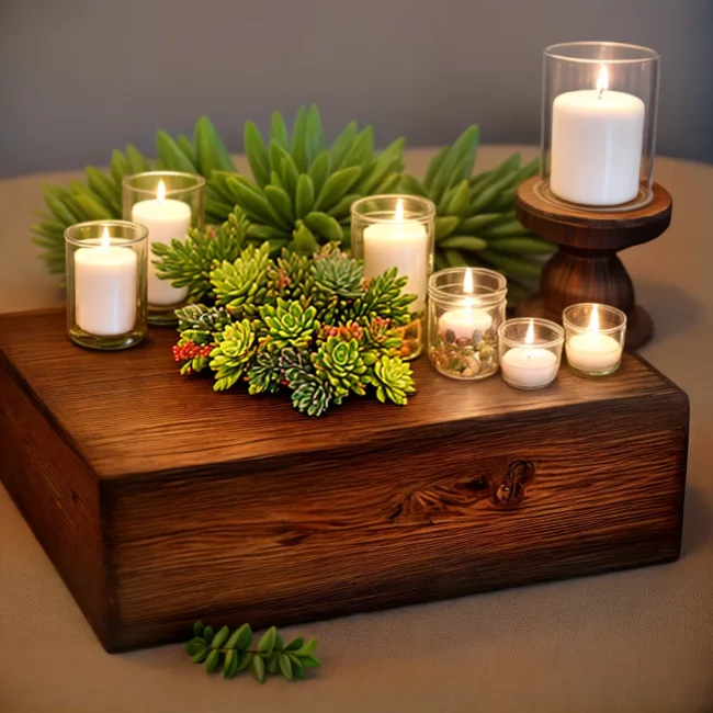mesa decorada diy favores casamento