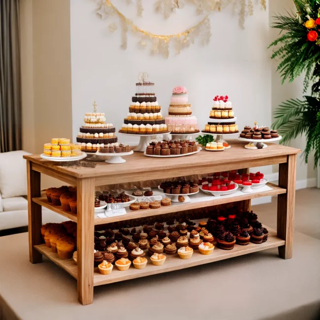 mesa sobremesas casamento cupcakes macarons