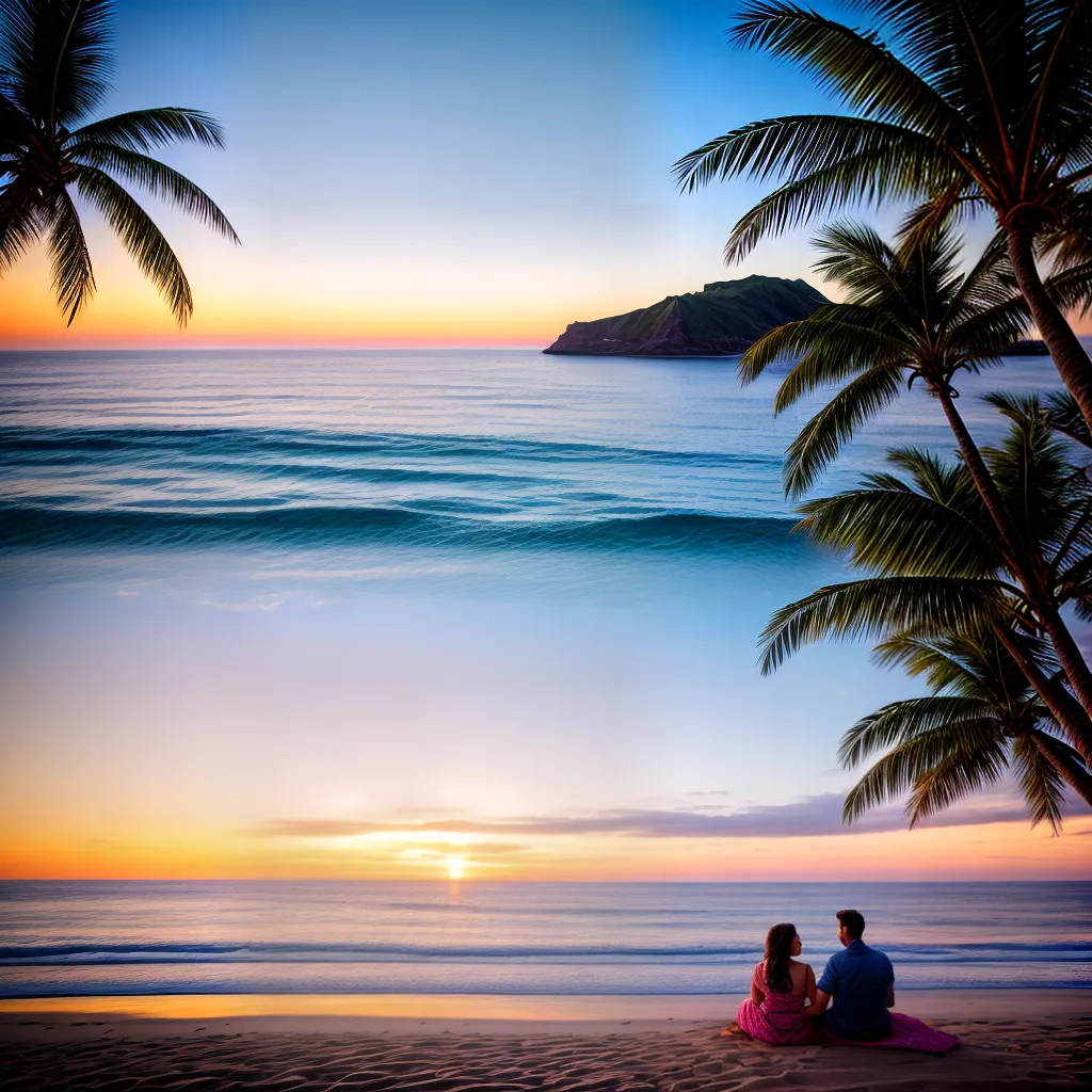 casal praia por do sol romantico 7