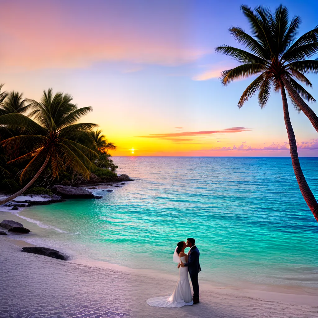 casal praia paraiso por do sol 6