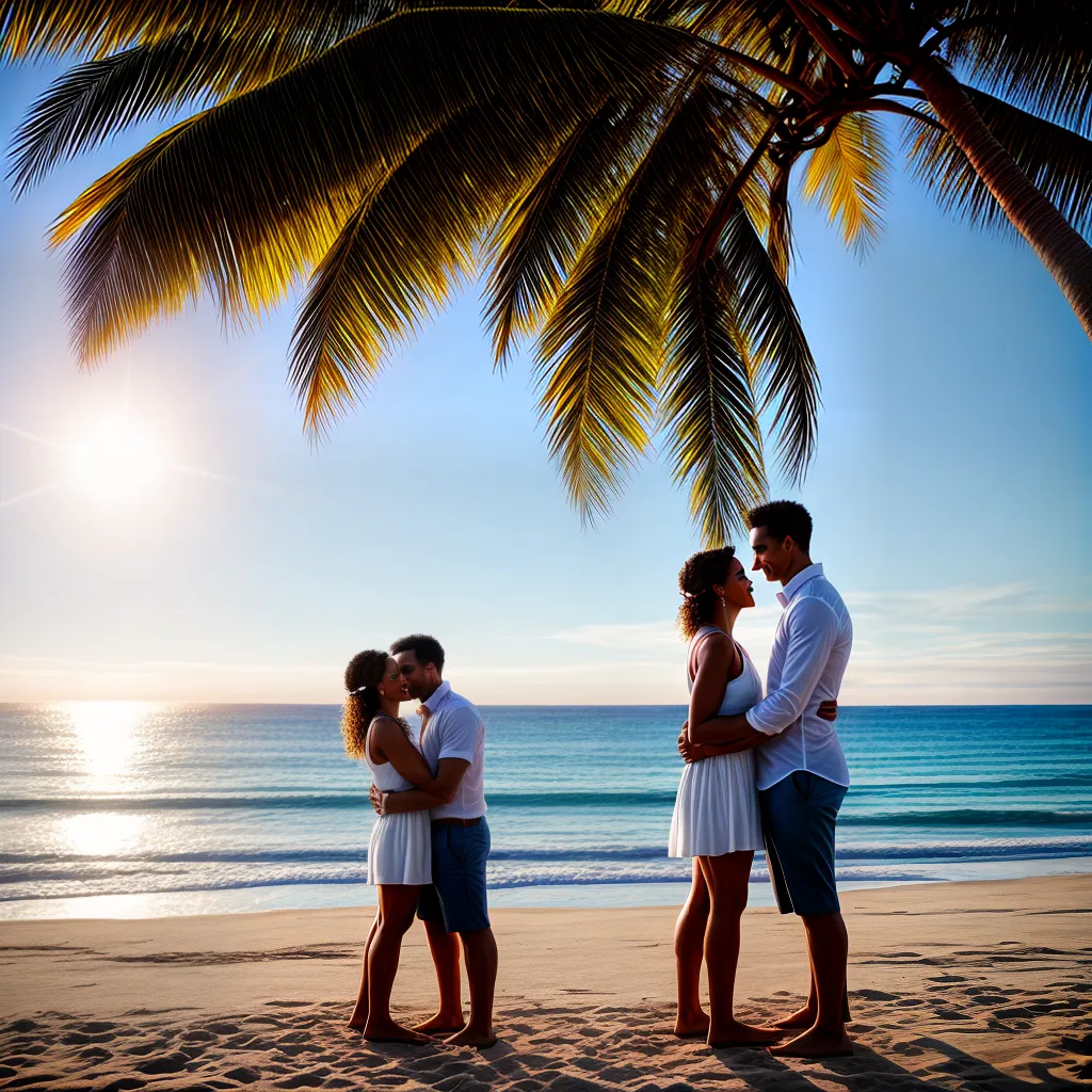 casal praia por do sol votos renovacao