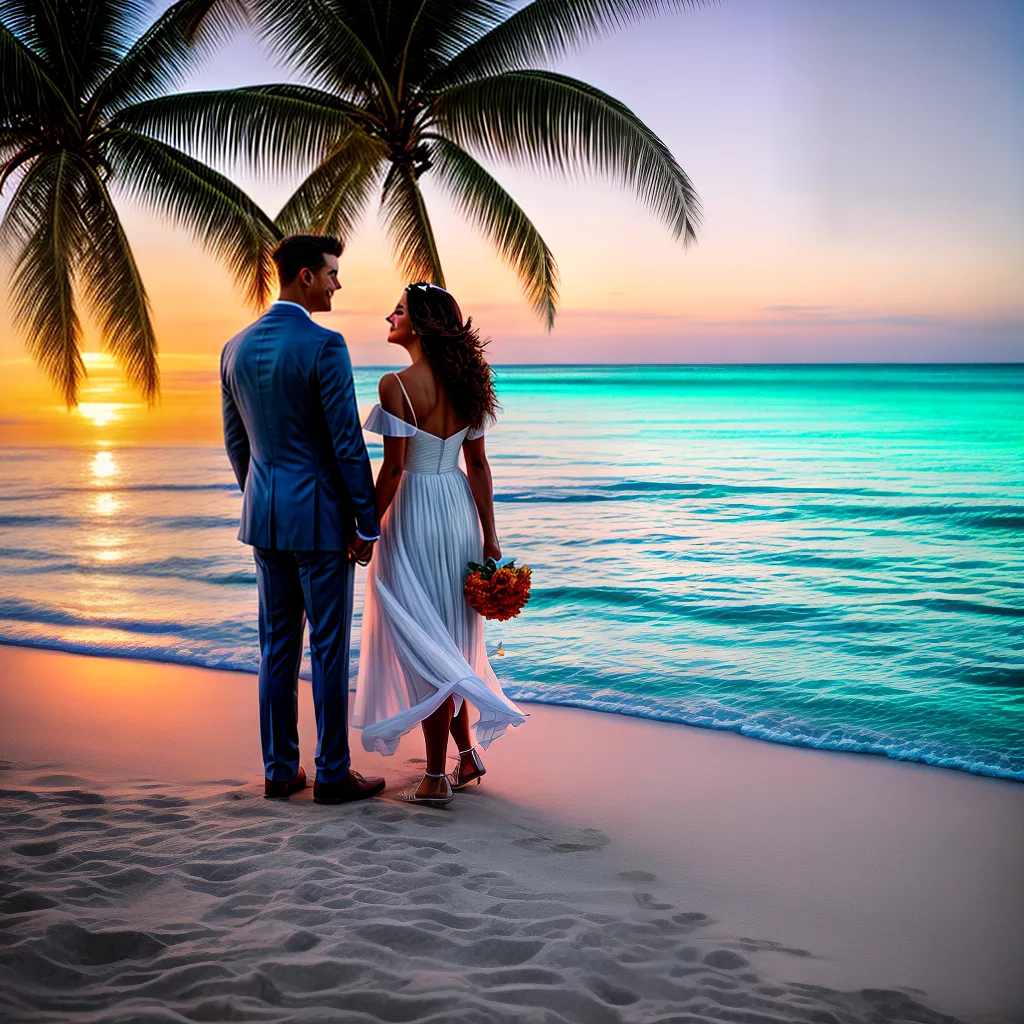 casal praia paraiso por do sol 7