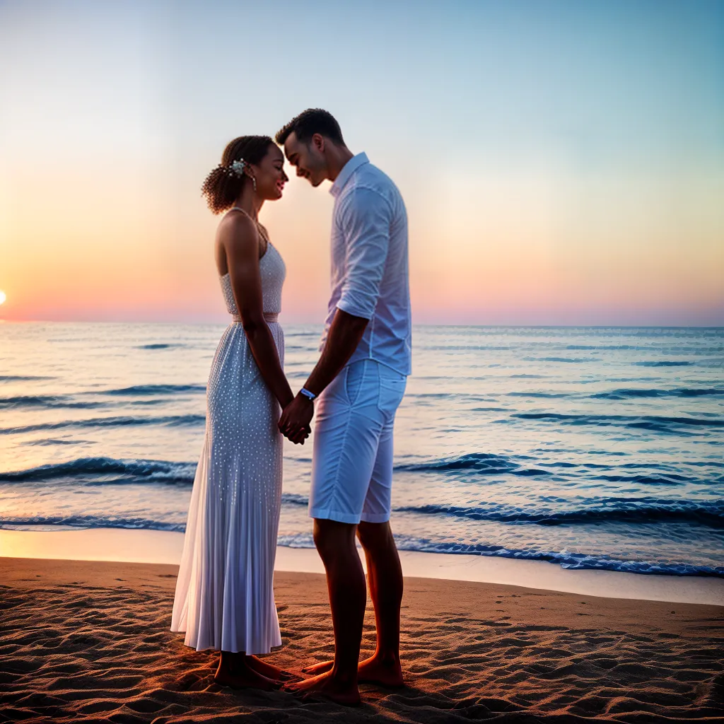 casal praia romantico por do sol renovacao