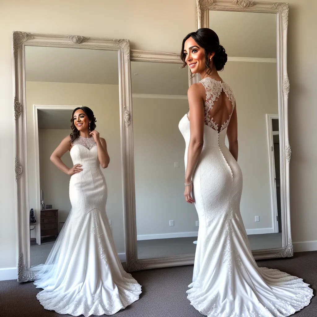 noiva vestido branco espelho felicidade 1