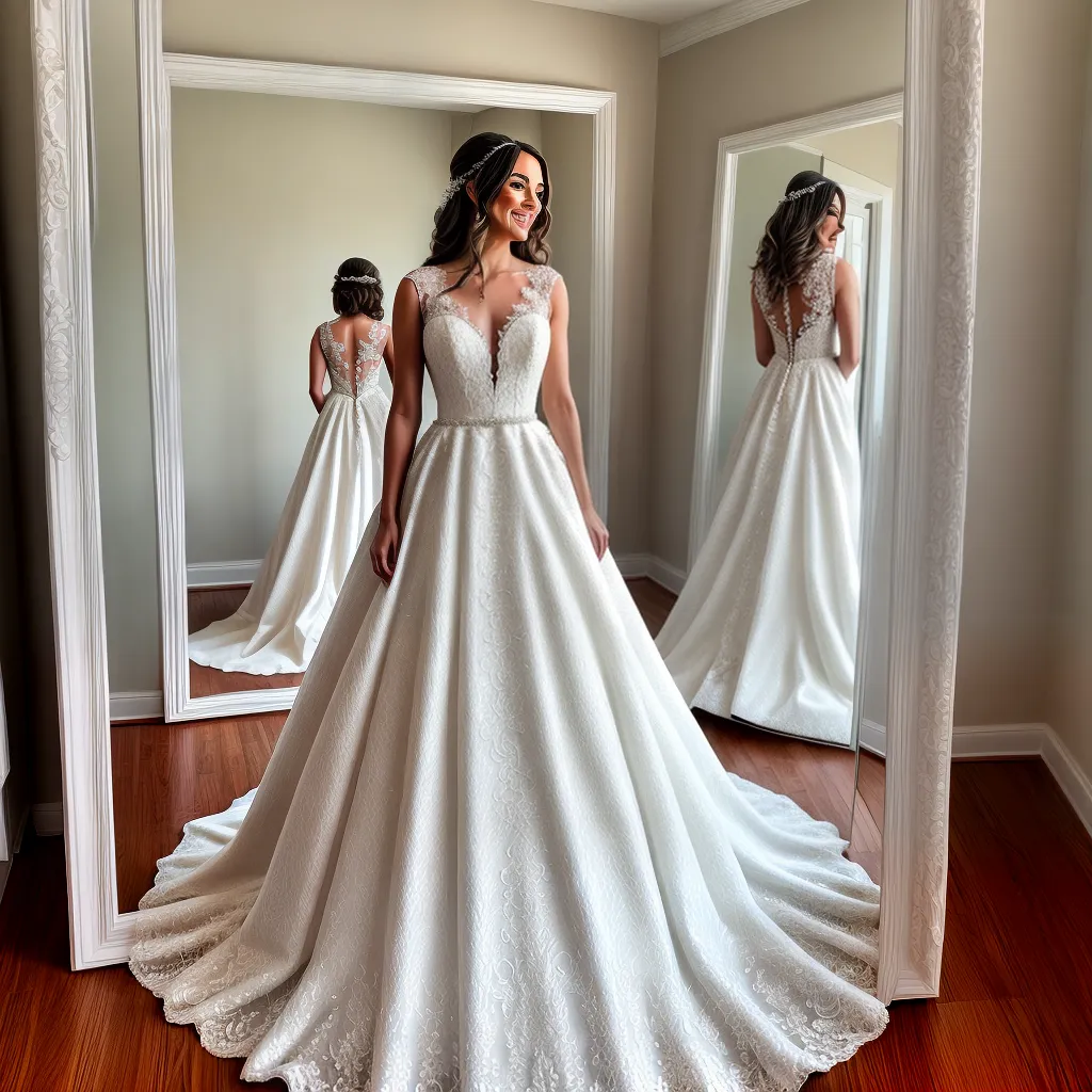 noiva espelho vestido casamento
