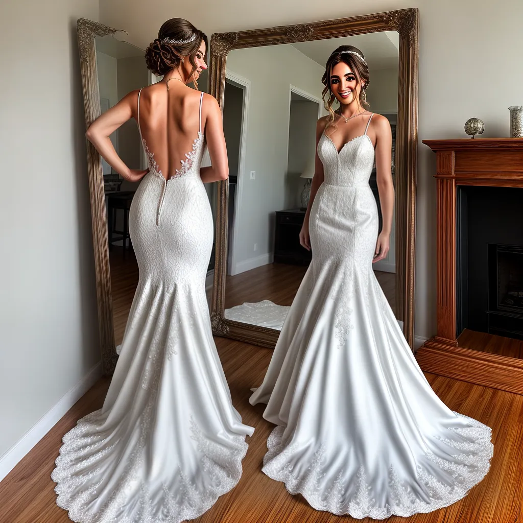 noiva vestido casamento espelho