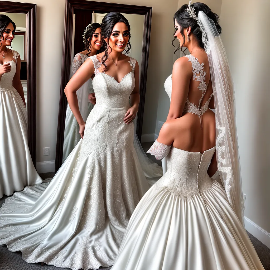 noiva vestido casamento espelho felicidade