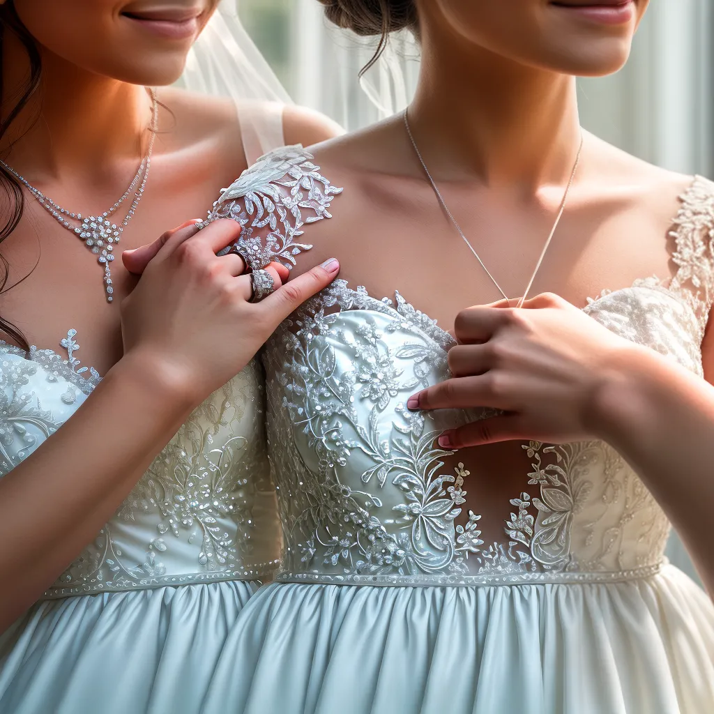 noiva costurando vestido casamento