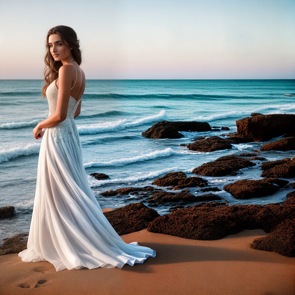 noiva praia vestido branco romantico