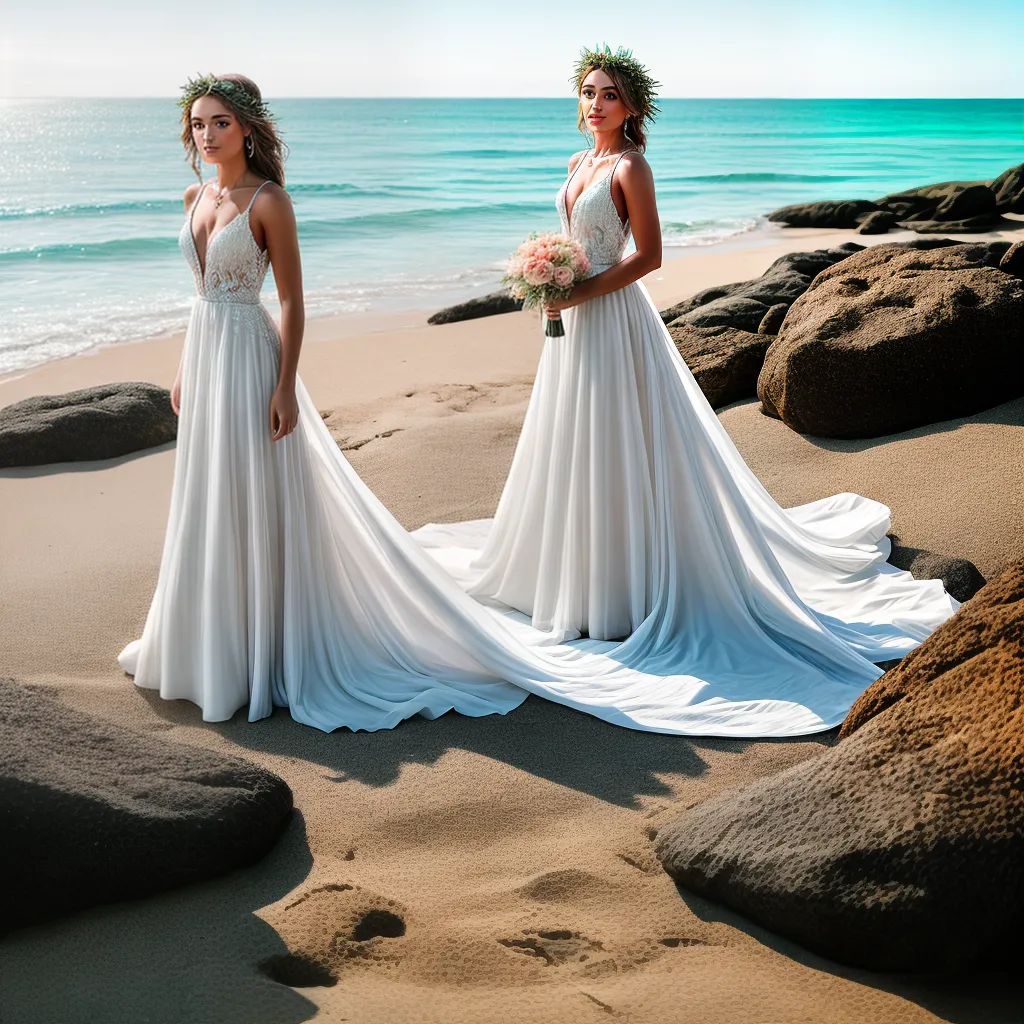 noiva praia vestido boho romantico